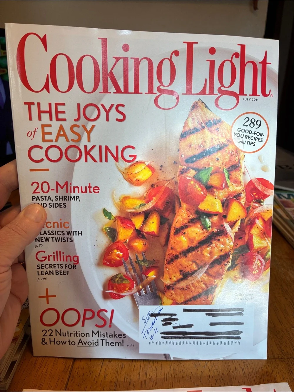Lot of four vintage Cooking Light Magazines